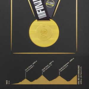 Cadre médaille étape du tour 2024 - Nice - Col de la Couillole