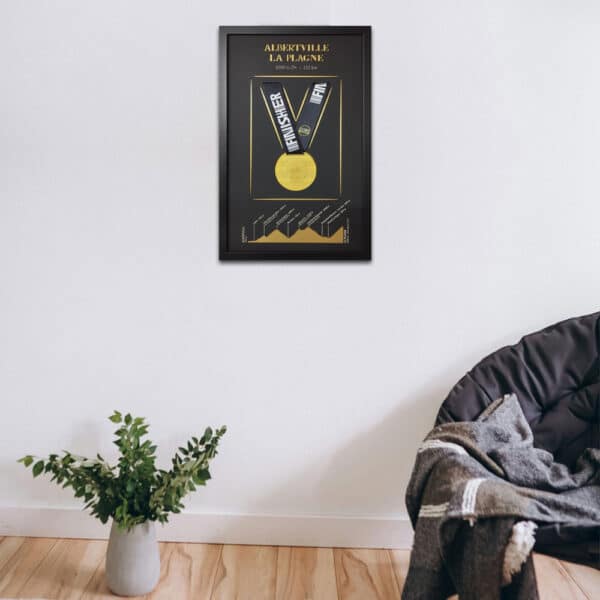 Cadre médaille cyclisme