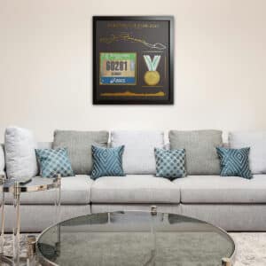 Cadre médaille du Marathon de Paris 2025