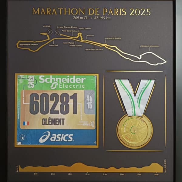Cadre médaille du Marathon de Paris 2025 – Image 3