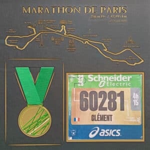 Alternative view of Cadre médaille marathon de Paris 2026